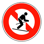 ４ スキー滑走禁止