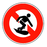 ７ スノーボード禁止